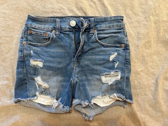 American Eagle Pants - American Eagle Ripped Midi Shorts